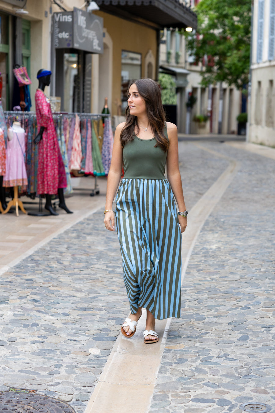 Robe t-shirt rayé