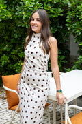 Robe à pois dos nu