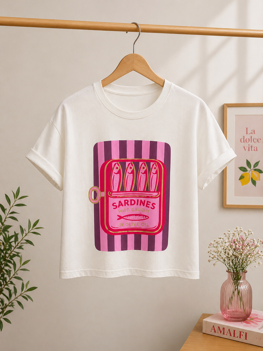 T shirt SARDINES ROSE